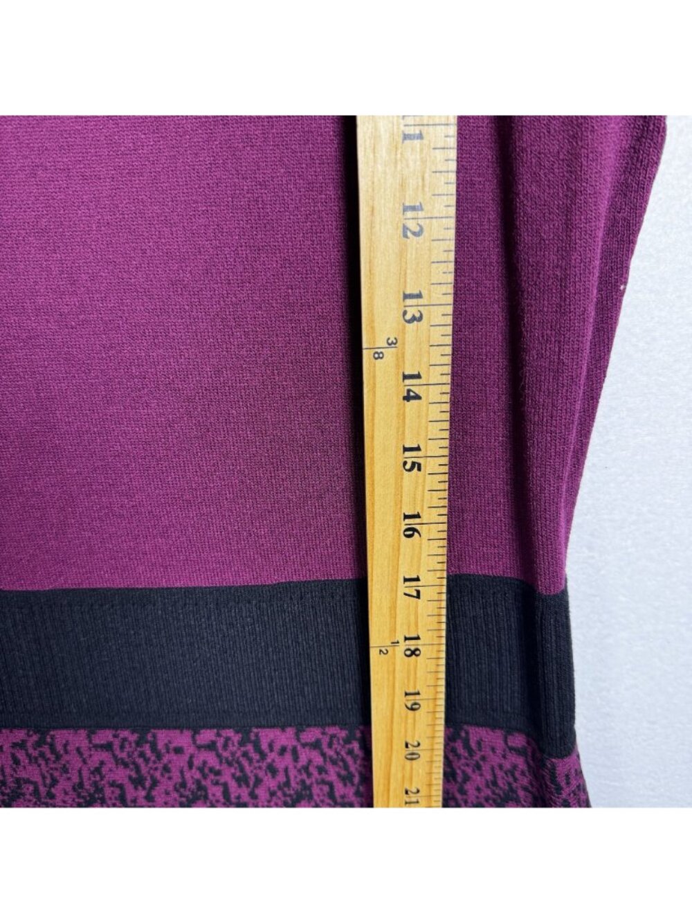 Ann Taylor Sleeveless Ombré Knit Fit & Flare Dress Maroon & Black Size M - Picture 9 of 10